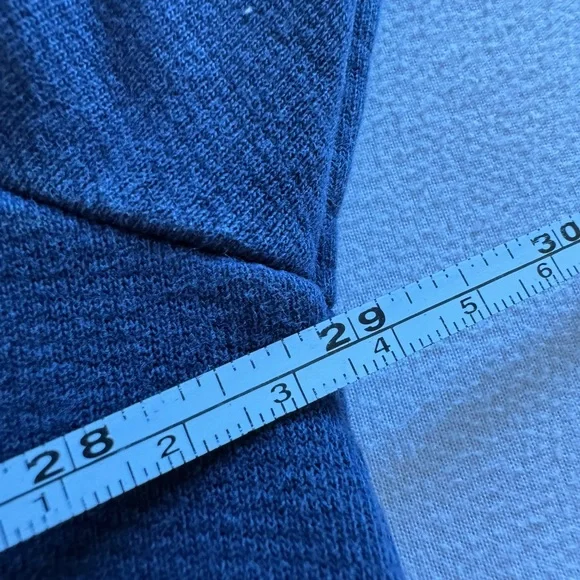 Mayfair Blue & Gold Hello Goodbye Women's Sweater Set with Gold Accents - Picture 9 of 10